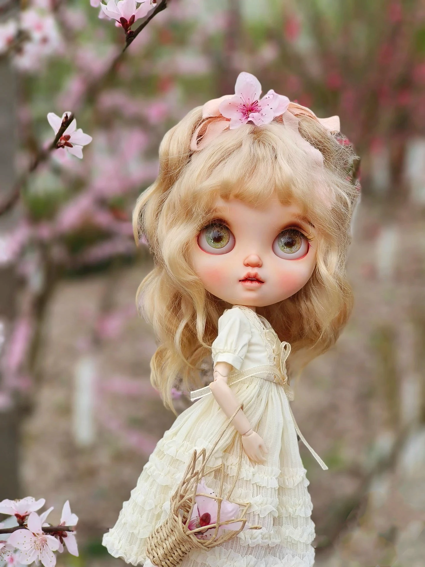 Dula Doll Clothes Dress White vintage lace dress Blythe ob24 ob22 Azone Licca ICY JerryB 1/6 Bjd Doll Accessories