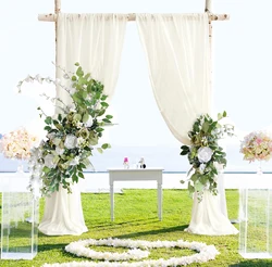 Yannew Wedding Arch Flowers Kit Spring Summer Floral Swags for Boho Country Wedding Party Ceremony Reception Backdrop Decoration