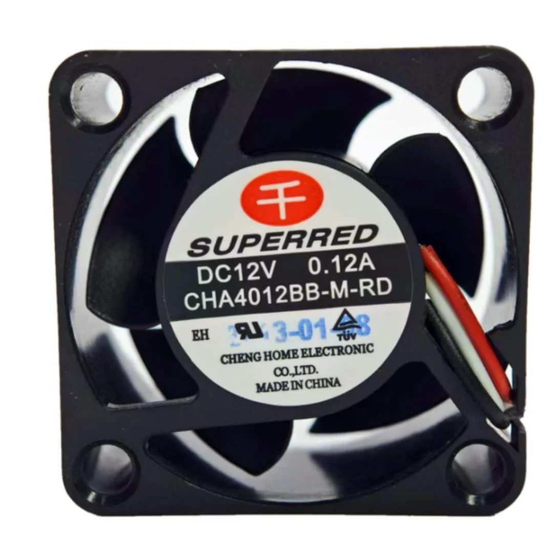 

SUPERRED CHA4012BB-M-RD DC 12V 0.12A 40x40x20mm 3-Wire Server Cooling Fan