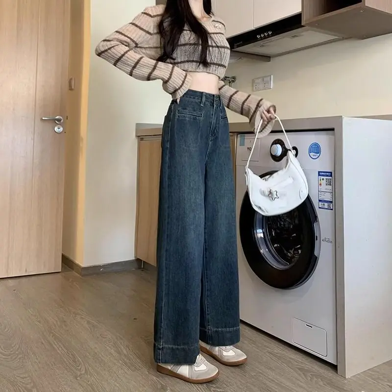 ワイドレッグパンツ 若い女性 エレガントな女性用 秋 刺繍 レギュラーフィット レディース プロフェッショナル パッチワーク コーデュロイ ニット ジャカード インス