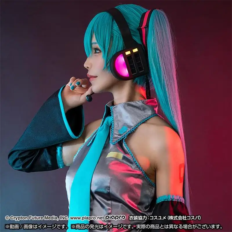 Bandai Hatsune Miku Headphone Pb Limited Toy Anime Peripheral Cosplay Props Sound And Light Toys Children Kawaii Toy Gifts