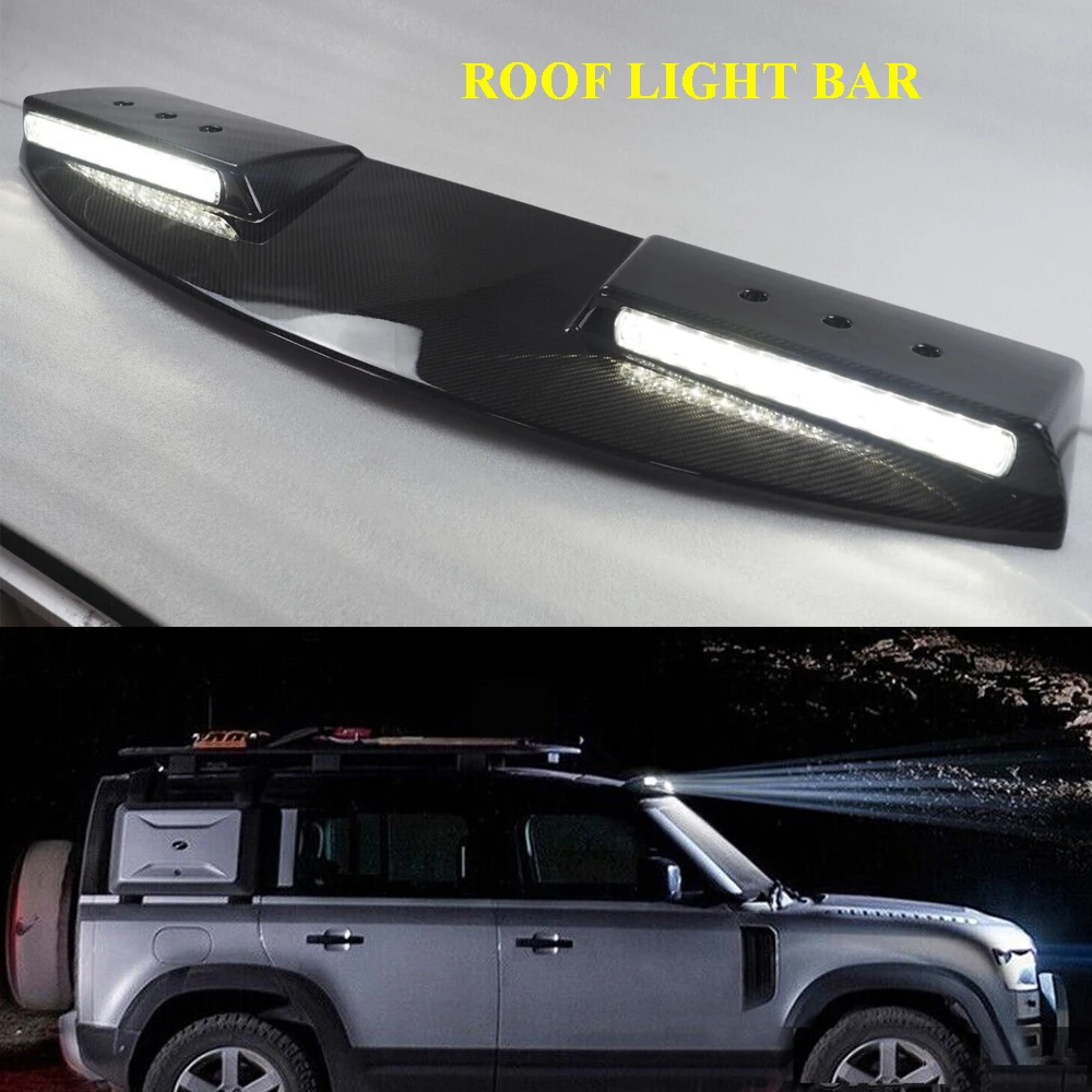 ROOF LIGHT BAR with LED DRL for LAND ROVER DEFENDER 2020 21 22 23 Black