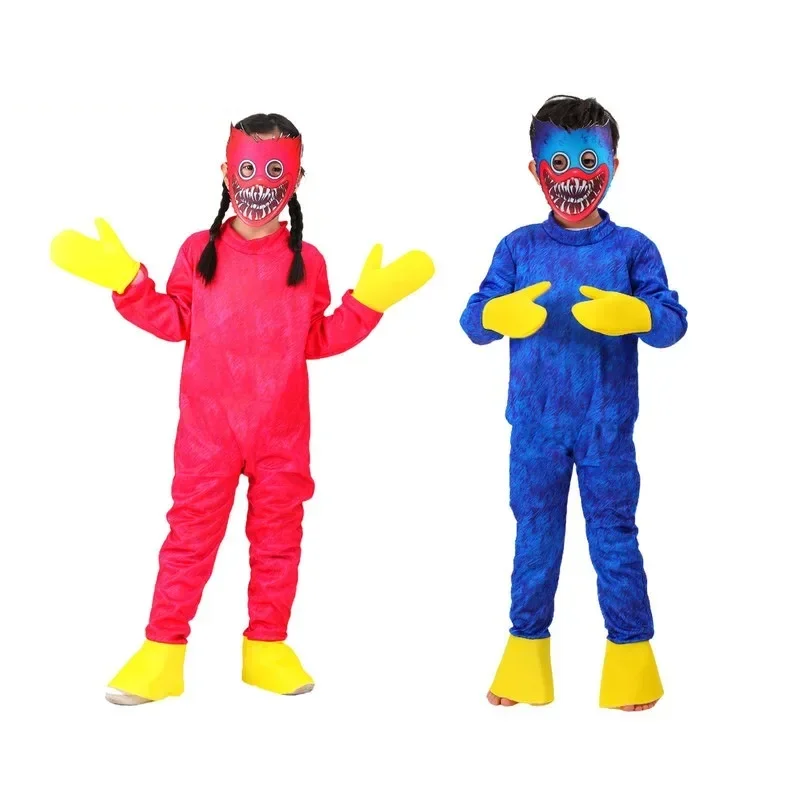 Sausage Mouth Monster Huggi Wuggi Cosplay Costumes Play Game Kigurumi Fluffy Anime Jumpsuit for Kids Halloween Party Stage S$0$k