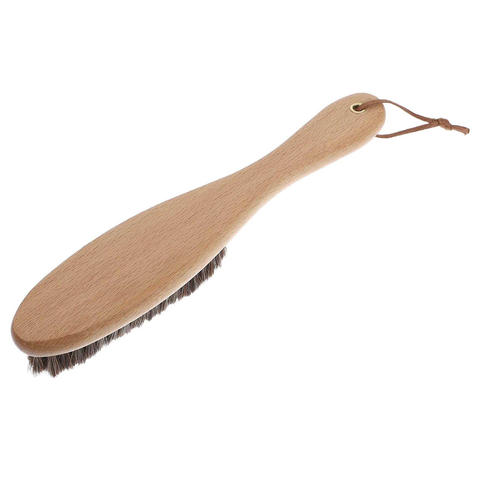 

Horsehair Dusting Brush Cloth Lint Shoes Khaki Clothes Cleaning Wood Handle Grooming Horses Soft Bristles Portable