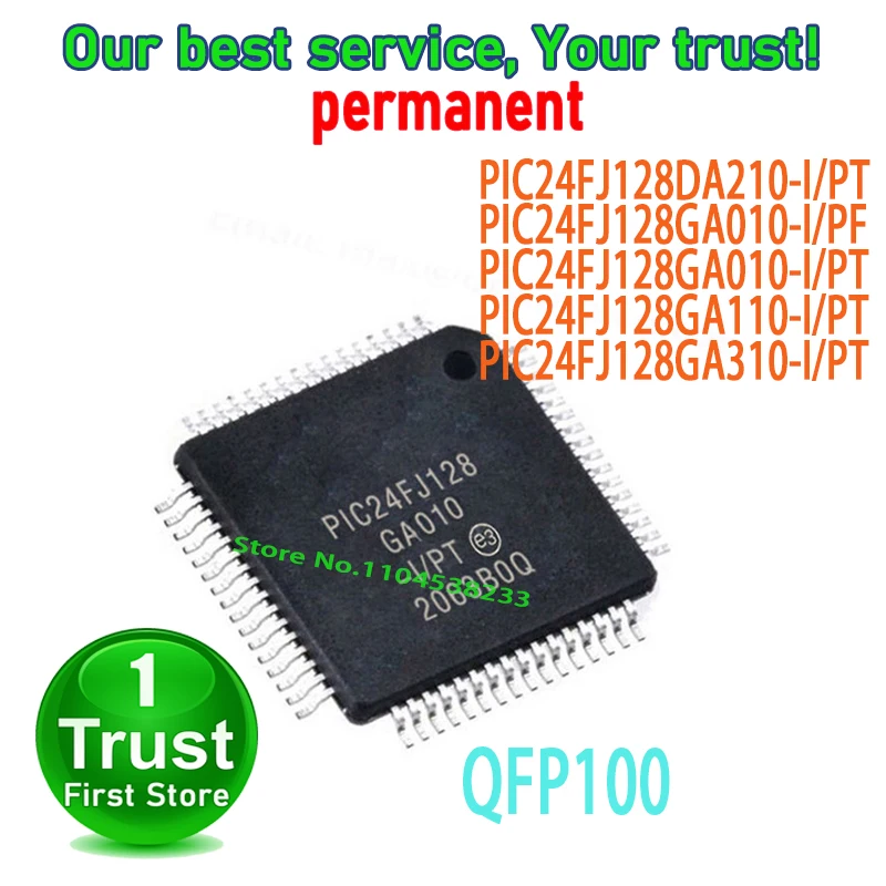 1PCS/LOT QFP100 PIC24FJ128DA210-I/PT PIC24FJ128GA010-I/PF PIC24FJ128GA010-I/PT PIC24FJ128GA110-I/PT PIC24FJ128GA310-I/PT
