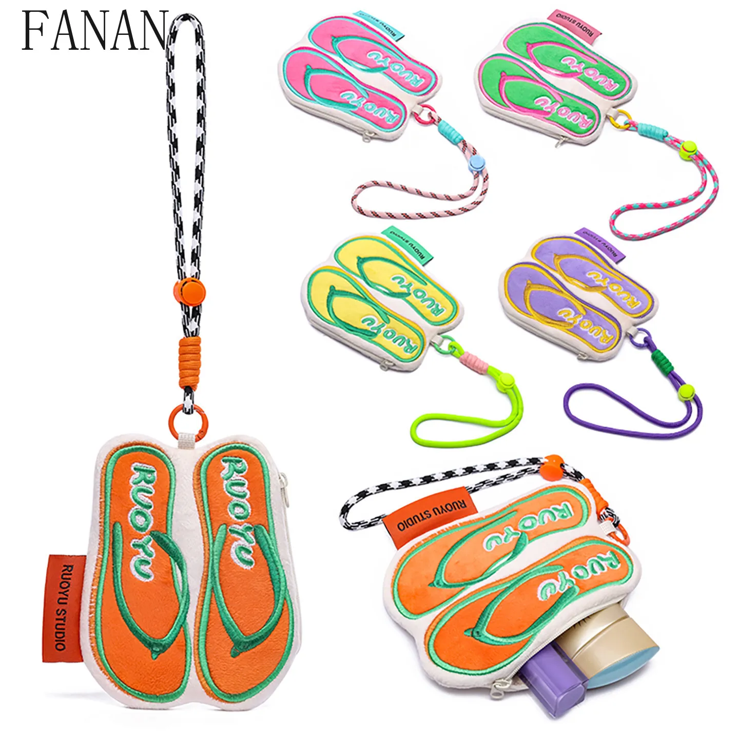 

Милая маленькая сумочка-подвеска для помады, держатель для карт, кошелек для монет, ключница для женщин, очаровательный чехол для наушников