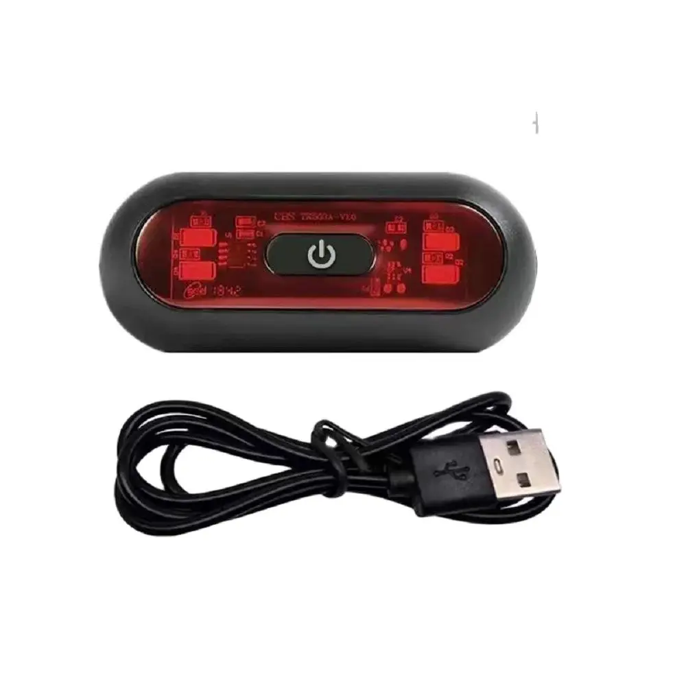 Luz Led recargable para casco de bicicleta, luz trasera de seguridad, accesorios para motocicletas, USB, 4 lámparas