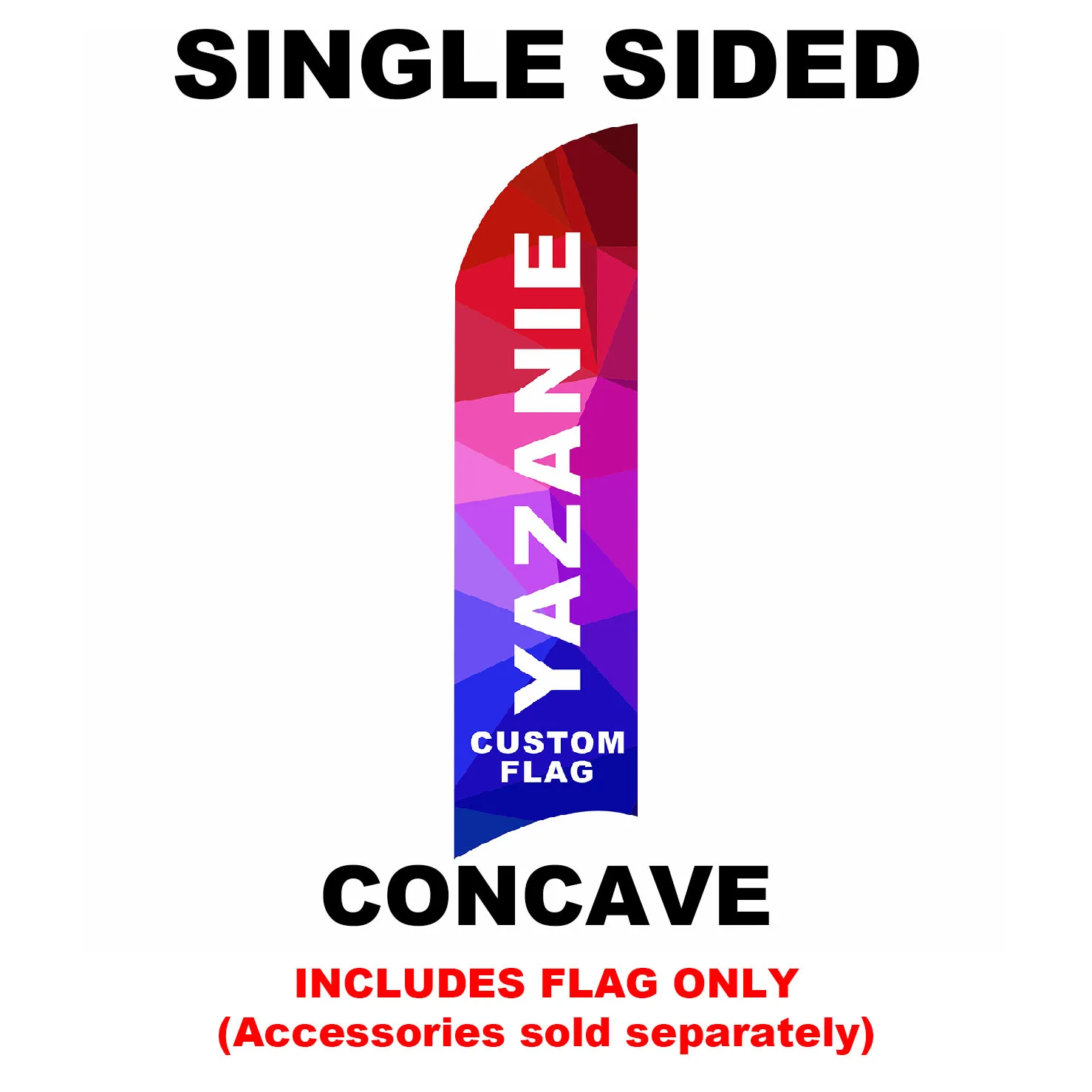 YAZANIE Ein- oder doppelseitige, individuell gestaltbare Beach-Flagge, Feder-Flagge, Werbe-Swooper-Flagge, Teardrop-Flagge für Außenwerbung und Event-Promotion 7