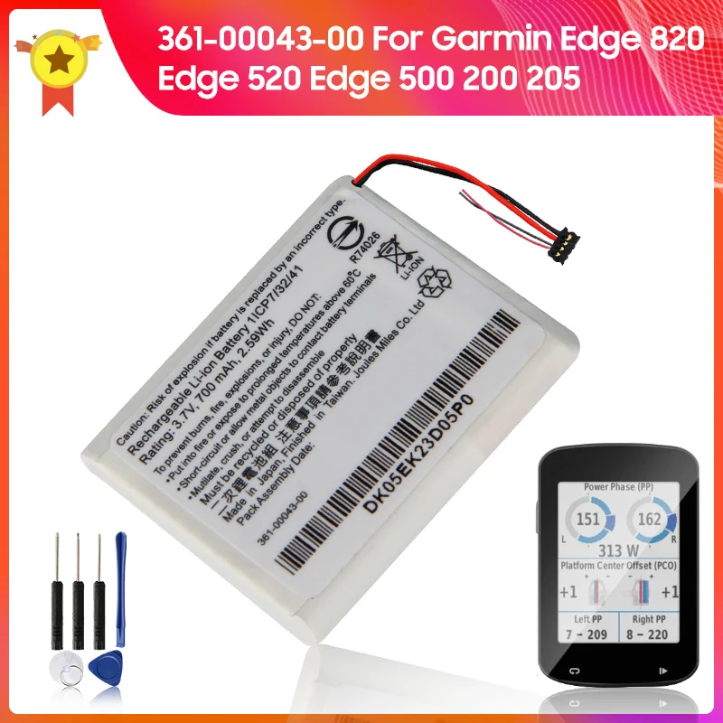 Production in 2024 Replacement Battery 361-00043-00 For Garmin Edge 820 Edge 520 Edge 500 200 205 Edge820 GPS Cycling Computer