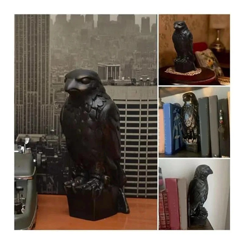 1 Piece Maltese Falcon Statue Shelf Decorations Black Resin Handmade Resin Sculpture view 3
