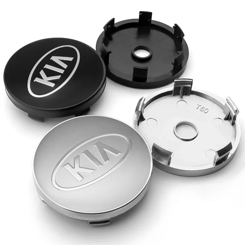 4PCS 60mm Car Wheel Hub Center Caps Rim Cover Badge Emblem Stickers Accessories For KIA Rio Ceed Sportage Cerato Sorento K3 K5