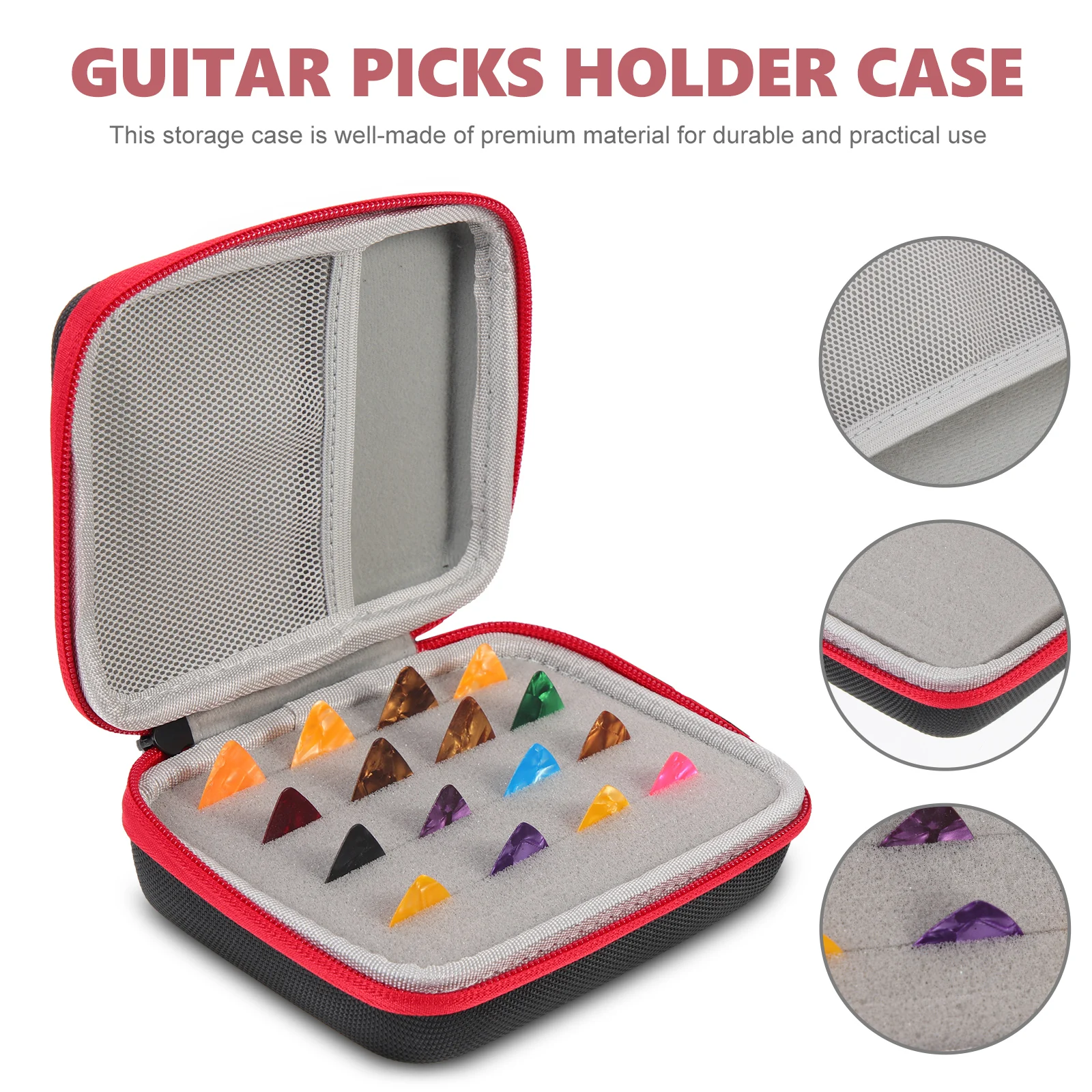 

Pick Storage Box Guitar Holder Case Picks Organizer Acoustic Thumb for Electric