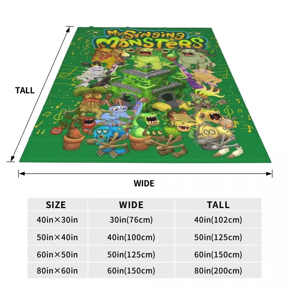 My Singing Monsters Game Blanket Soft Coral Fleece Plush Relax Gift Throw Blanket Quilt