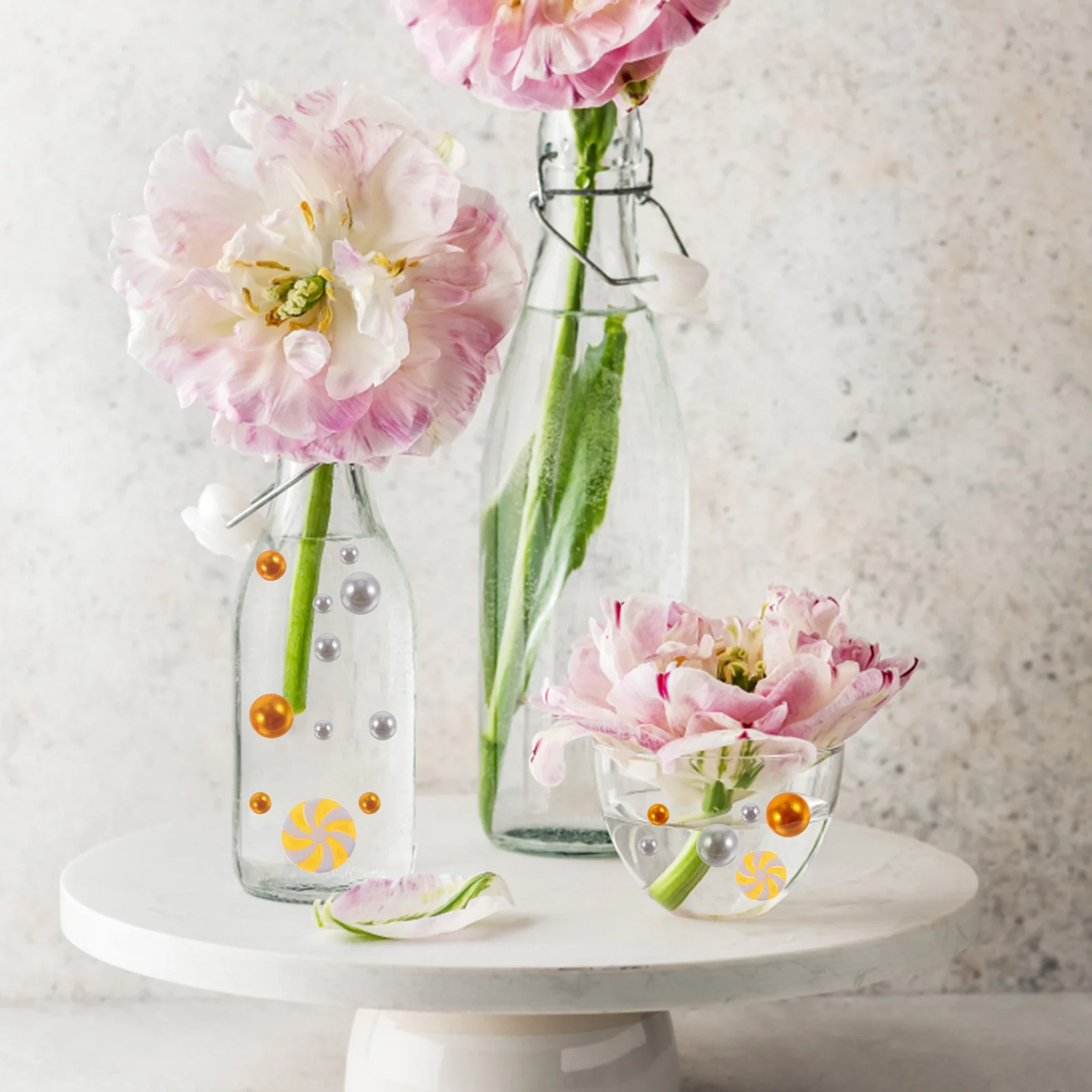 

1Set Christmas Floating Charms Acrylic Beads Vase Filler Decorations Xmas Vase Decor Beads for Centerpieces