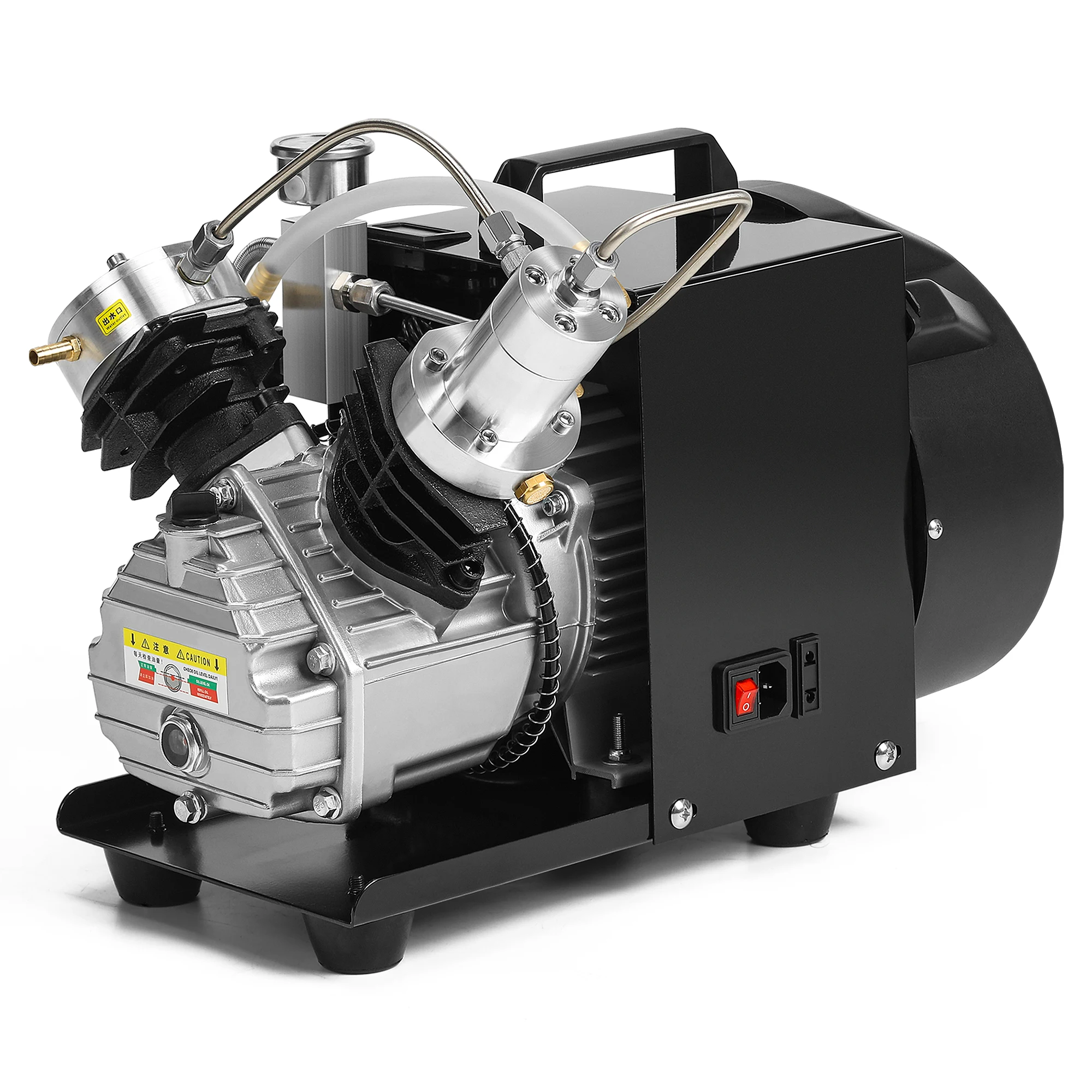 TUXING 300Bar PCP Luftkompressor 4500PSI Hochdruck-Pneumatikkompressor mit Wasserkühlsystem für Luftgewehr und Tauchen