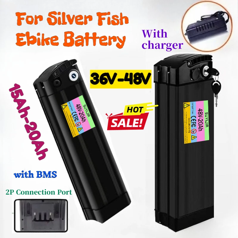 

36V 48V 20Ah Battery 18650 Lithium Rechargeable Battery Built-in Bms for Silverfish 250W-750W Bafang Motor Kit with Charger