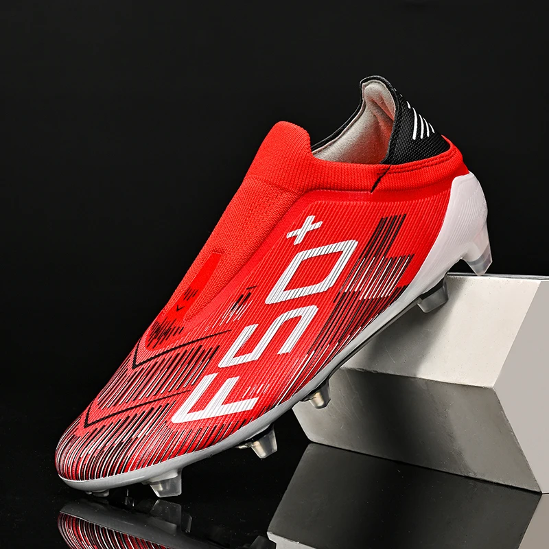 New Men Football Boots Training Outdoor Cleats Soccer Shoes Match Breathable Sport Boys Adult Long Spikes Non Slip Comfortable