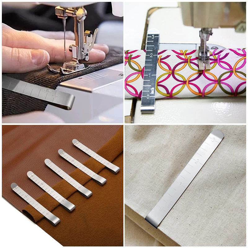 5/10/15Pcs Metal Sewing Clip Stainless Steel Sewing Crimping Clips DIY Clothing Stitching Pinning Marking Quilting Ruler Tools