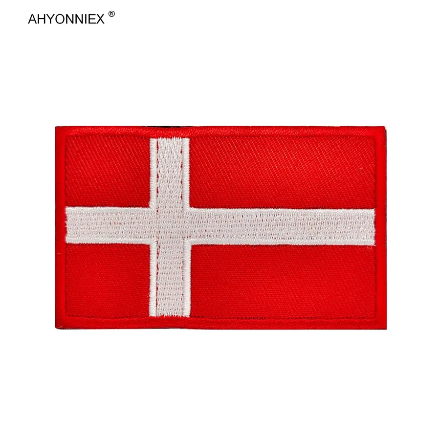 AHYONNIEX 1PC Fabric Flag Patch Northern Europe Iceland Denmark Norway Finland Sweden 3D Sticker For Jacket Jeans Clothing DIY