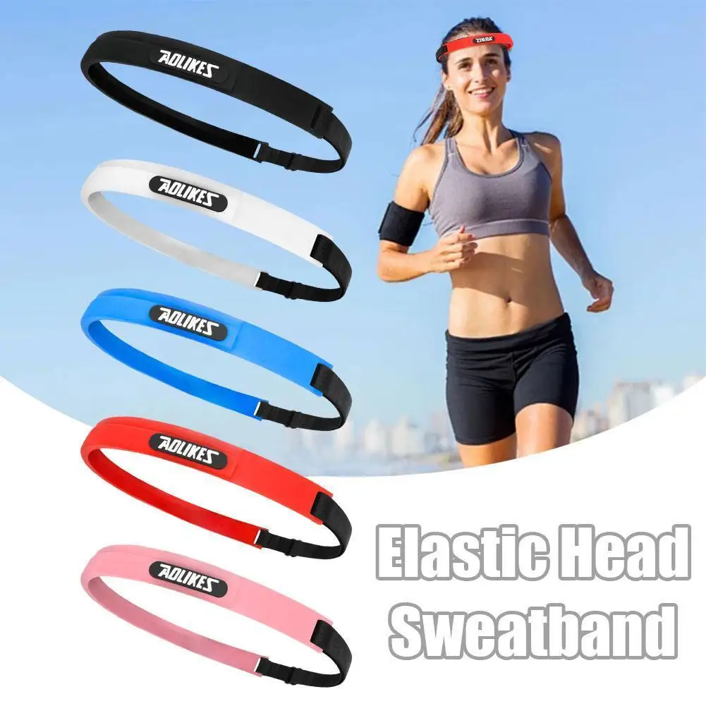 

Elastic Head Sweatband Soft Silicone Running Yoga Cycling Sweat Band For Men Women Fitness Basketball Tennis Headband