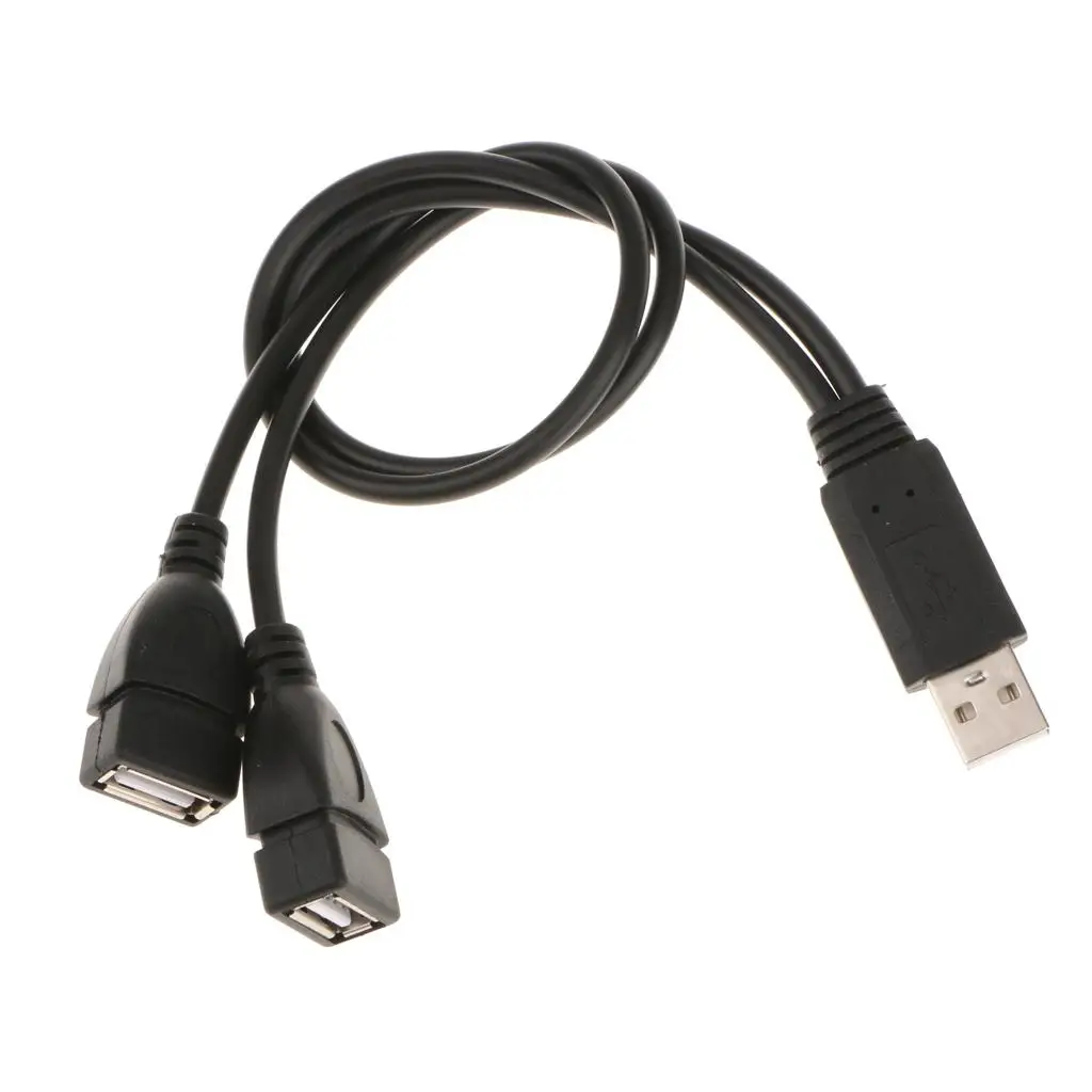 USB Multi Plug Splitter Cable Dual Female Hub Expansion Adapter Data Cord for PC Macbook and Notebook Devices