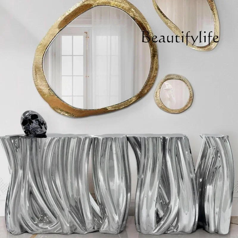 N40 Italian light luxury high-end fiberglass reinforced plastic (FRP) xuangantai villa wall decoration home end view table