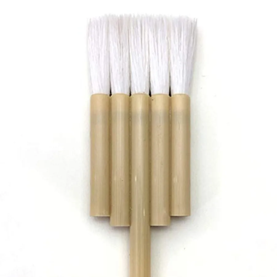

Original Handmade Watercolor Mixed Natural Hair Brush Flat, 5 Lines, Light Brown 30mm Hair Length 36mm Width
