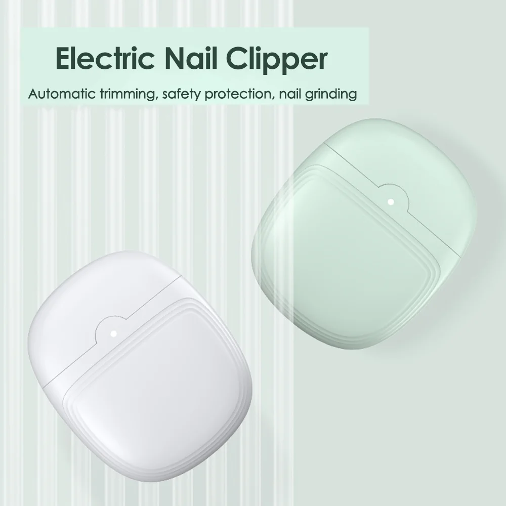 Nail Clipper Grinding Polishing Rechargeable Mini Household LED Electric Nail Cutter for Children and Adults Portable Automatic