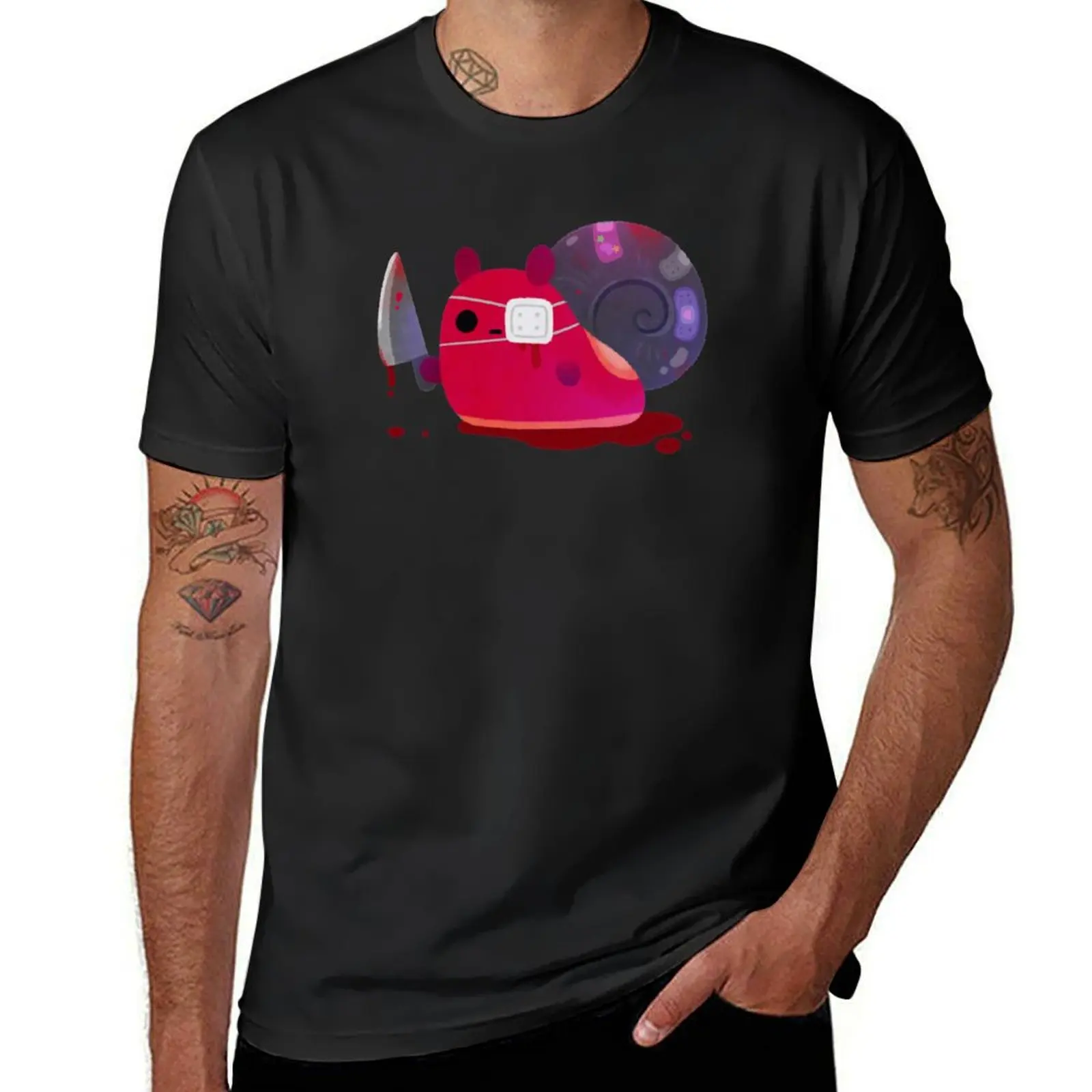 

Super cute snail T-Shirt anime t shirts baggy shirts vintage anime shirt luxury clothes men
