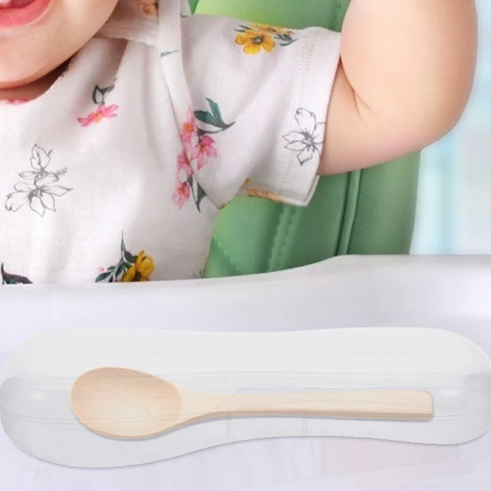 

5pcs Baby Spoon Fork Storage Case Baby Flatware Holder Infant Cutlery Container Travel Tableware Case For Fork Spoon Medicine