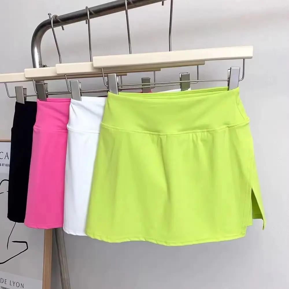 

Леггинсы для йоги, мягкие женские теннисные юбки, дышащая, быстросохнущая спортивная юбка для гольфа, встроенные шорты, юбка для фитнеса с высокой талией, тренажерный зал