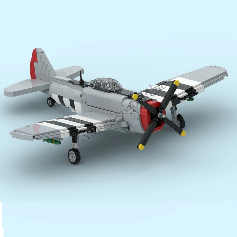 934 pçs P-47 super pesado único motor lutador jato modelo moc blocos de construção tijolo montagem criativa brinquedos para crianças presentes populares