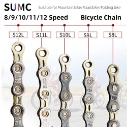 SUMC Current 12V 11V 10V 9V 8V Mtb 8 9 10 11 12 Speed Bicycle Chain Mountain Bike Current Road Cycling Chain Quick Link For BMX