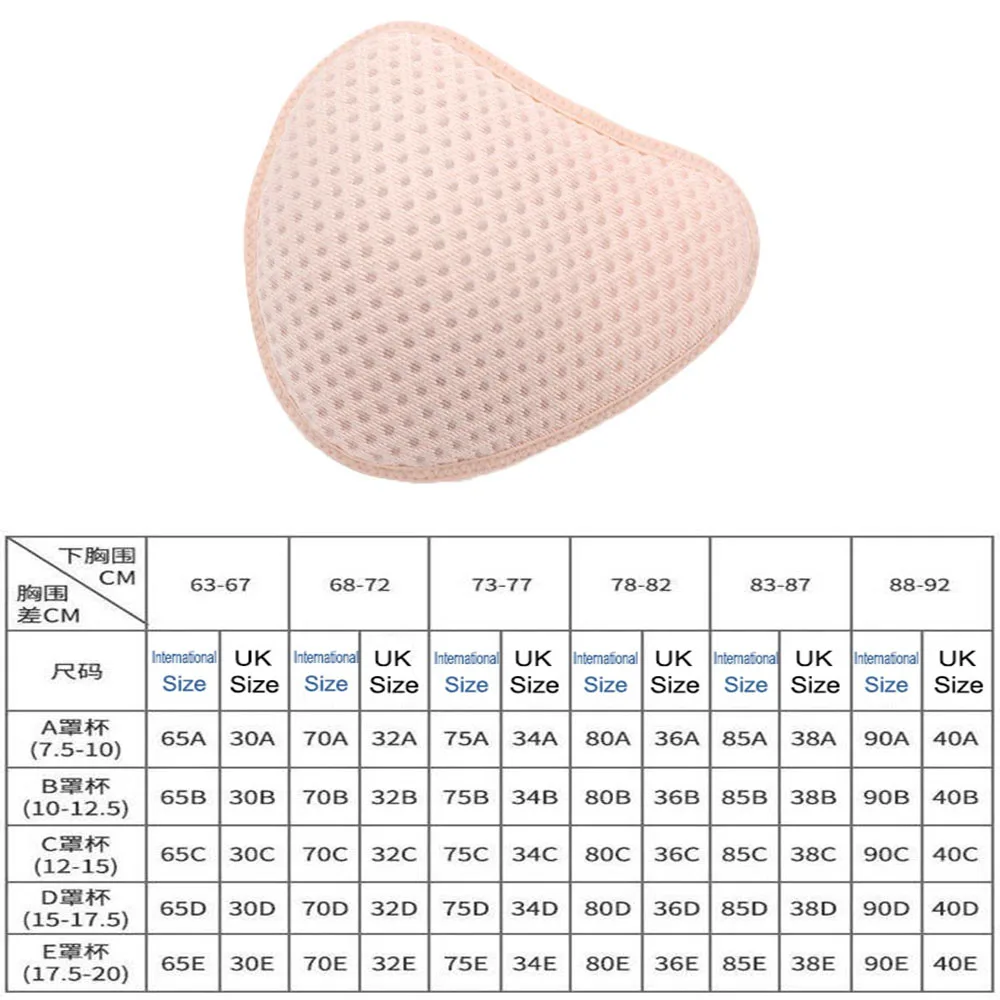 Fake Breast Prosthesis 80g Lightweight Breathable Grass Seed Mastectomy Triangle Breast Forms instead of Silicone Breast