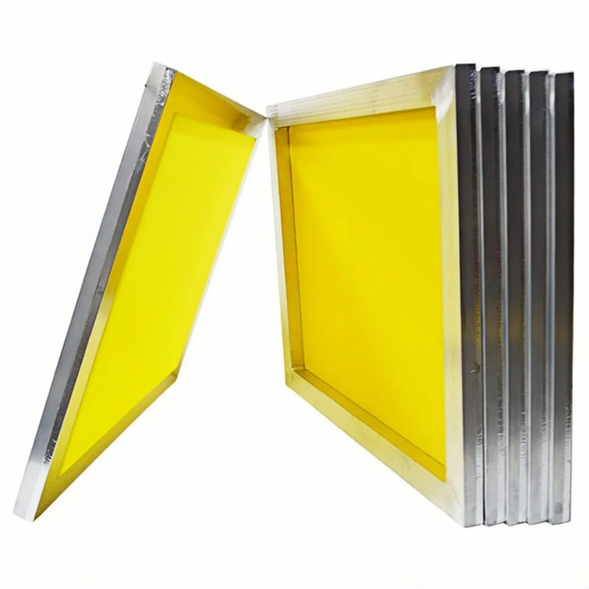 Picture 7: Aluminum Silk Screen Frame 43 × 31cm with 300 Mesh 120T Yellow Pre-Stretched Silk Screen Printing Frame for Printing Machine