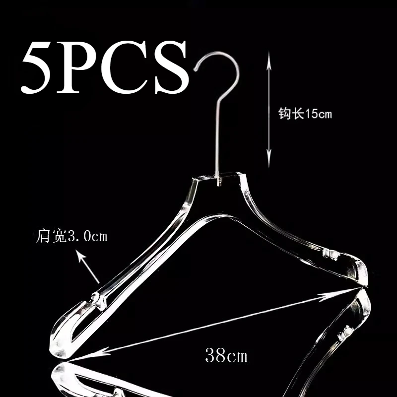 

Clear Acrylic Hangers for High-End Fashion Stores - Premium Crystal Wedding Dress Hangers with Non-Slip & No-Mark Design Hangers