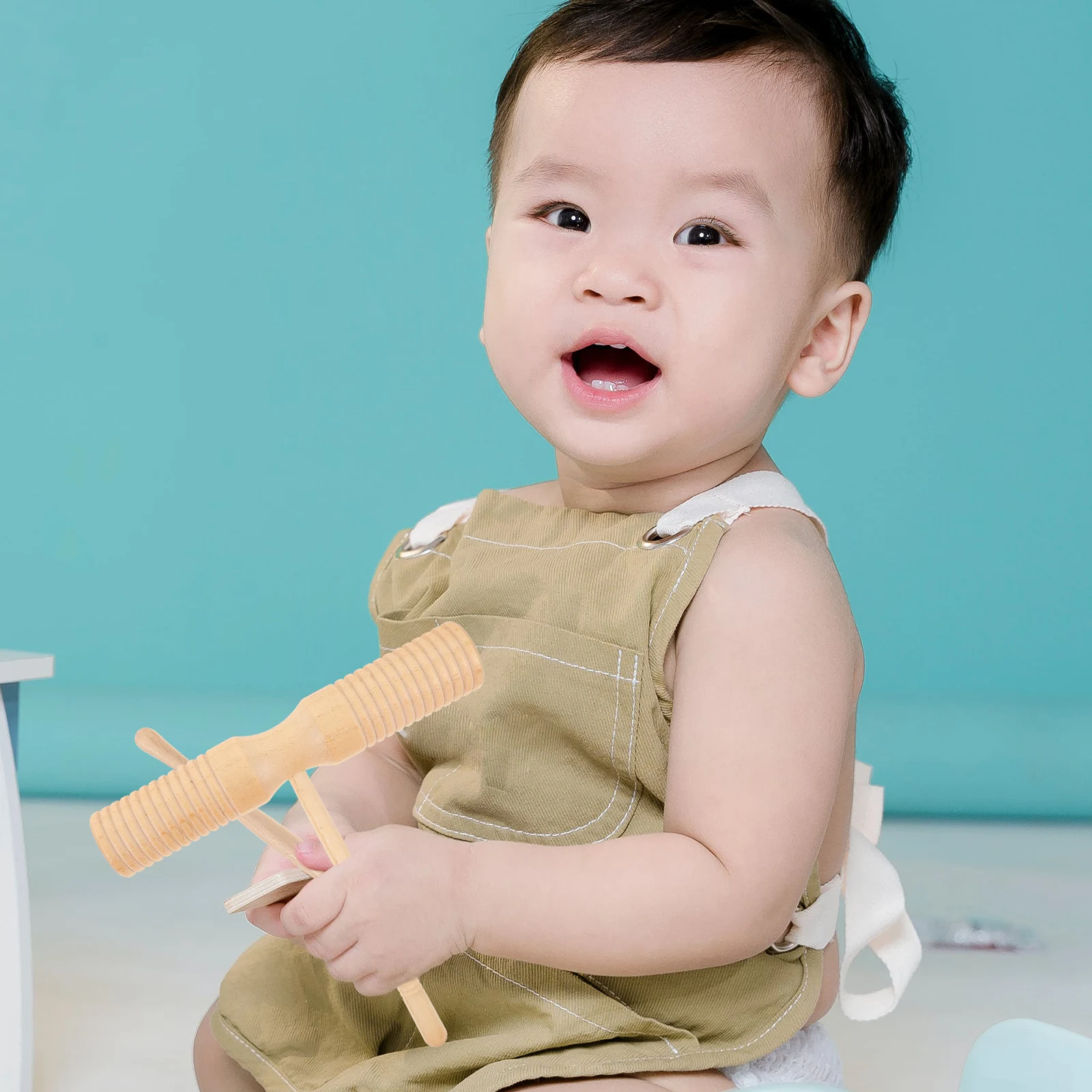 

1 Set Wooden Guiro Instrument Double Resonator Orff Percussion Exquisite Craftsmanship Rhythm Musical Toy For Children Beginner