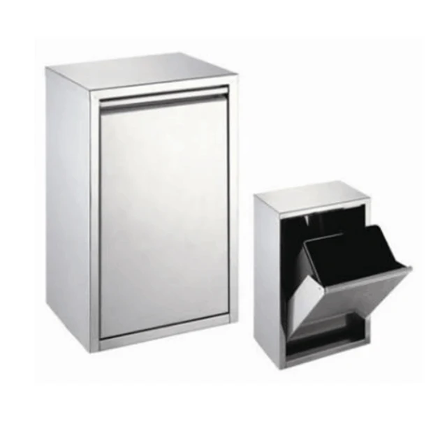 

Shopping Mall 304 Stainless Steel Public Waste Bin Garbage Can Kitchen Rubbish Bin