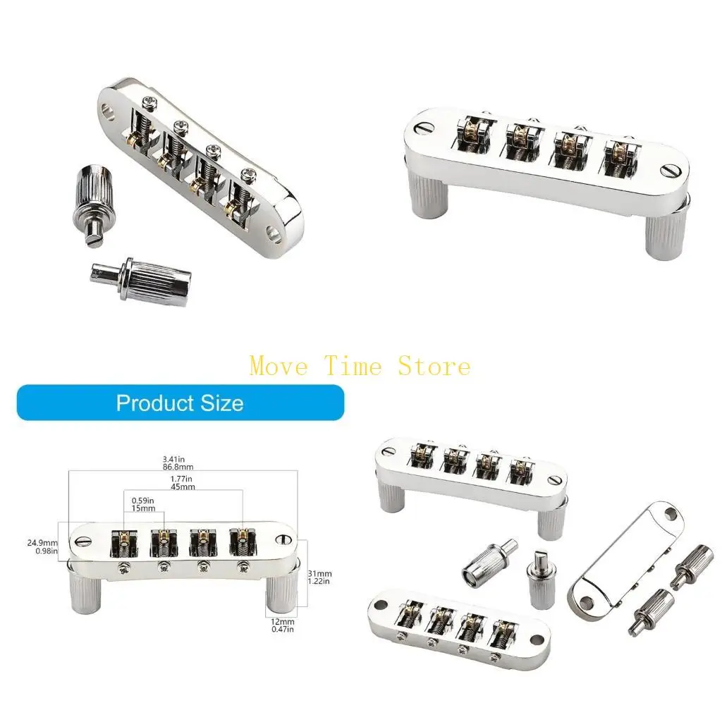 

92ME замена моста для электрогитары, 4-струнная гитара, мост, роликовые седла, хвостовик гитарного моста, легко установить