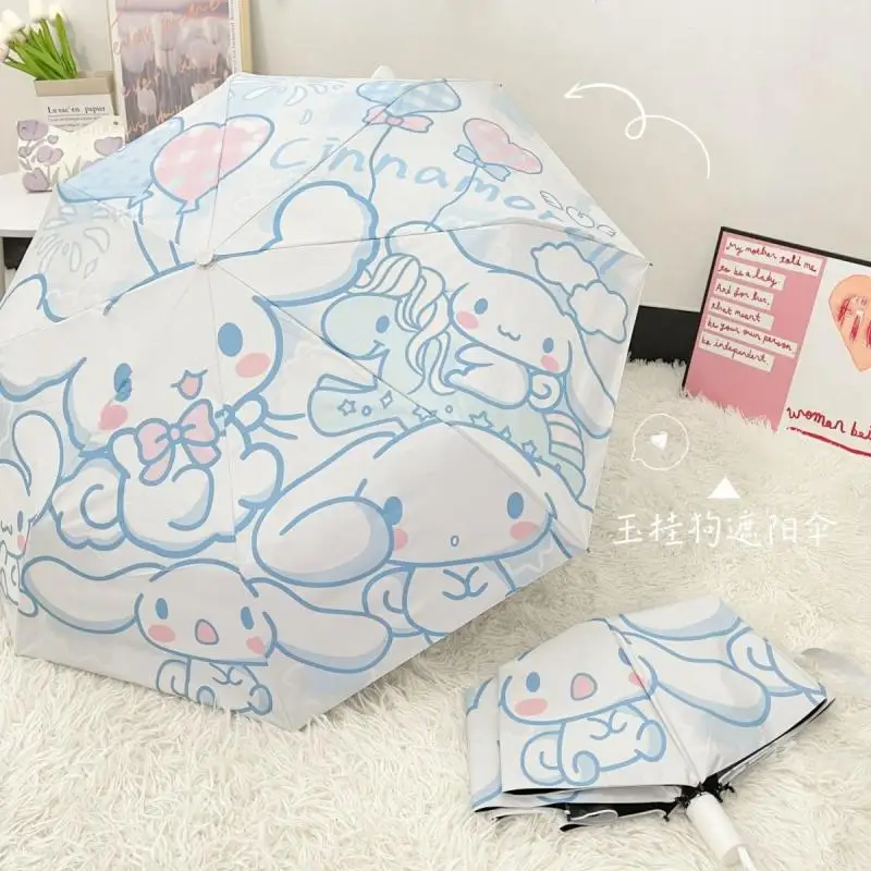 

Sanrio Cinnamoroll Umbrella Student Children Girl Anime Cartoon Cute Folding Umbrella Kawaii All-Weather Umbrella Outdoors