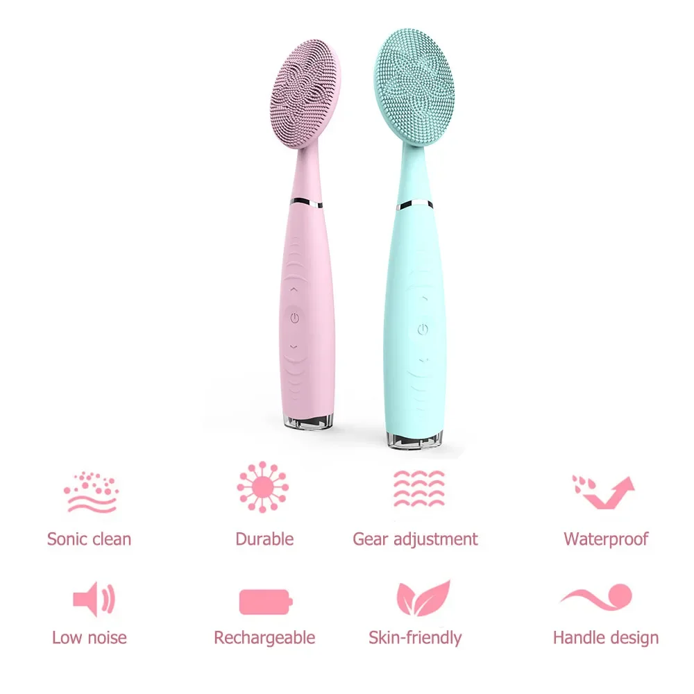 Elektrische Sonic Gezichtsreinigingsborstels Siliconen Gezicht Massager Lift Cleanshing Tool Mee-eter Remover Borstel voor Dropshipping