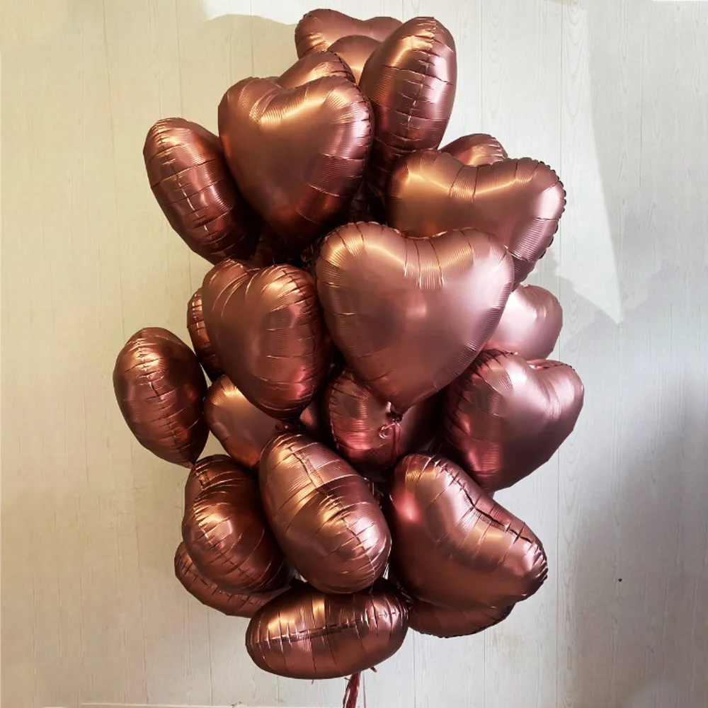 5pcs 18inch Cream Brown Sage Green Helium Heart Foil Balloons Baby Girls Birthday Decor Globos Baby Shower Wedding Party Sipplie