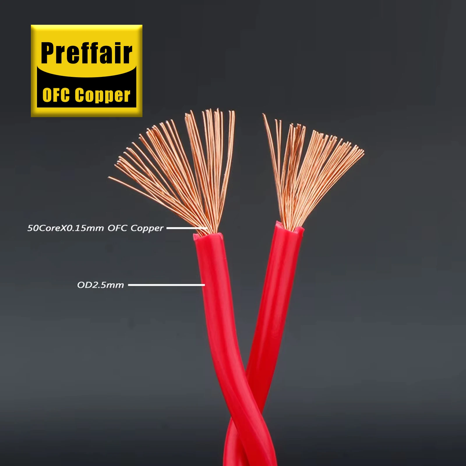 Preffair 2S11F Jumper Cables OCC Copper Speaker Bridge Wiring with Banana/Y Spades Connectors for Speaker/AMP---15/20CM,4Pcs