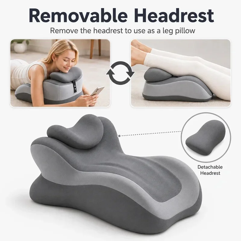 Adjustable Wedge Pillow, Ergonomic Prone Cushion Designed for Comfortable Phone Use And Gaming in Bed.