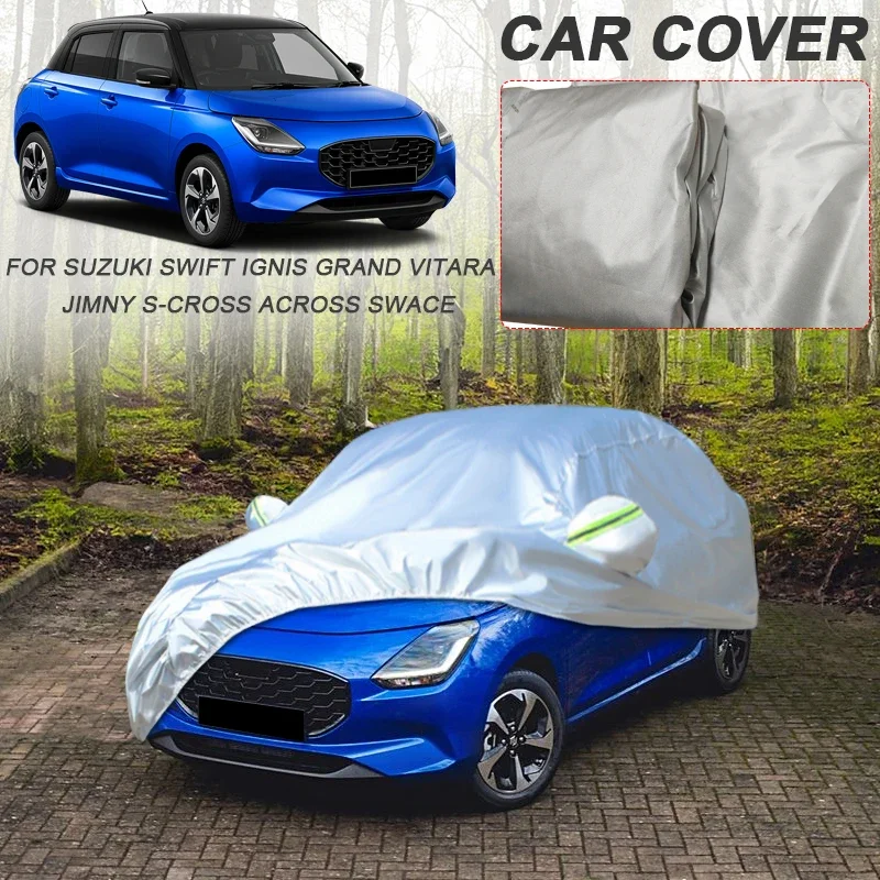 210T Polyester Car Cover Waterproof Anti-UV For SUZUKI ACROSS GRAND VITARA IGNIS JIMNY S-CROSS SX4 SWACE SWIFT VITARA ESCUDO