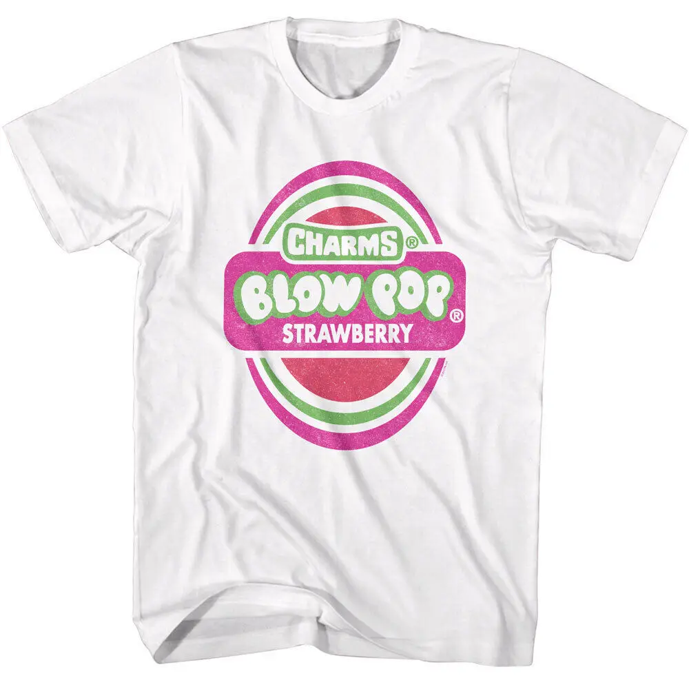 Charms Blow Pop camiseta de fresa para hombre, Candy Nostalgia piruletas Tootsie Roll