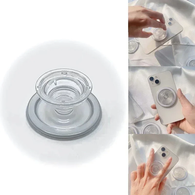 Folding Magnetic Mobile Phone Grip Holder Socket Pocket Support for Magsafe IPhone Mac Samsung Safe Ring Finger Expanding Stand