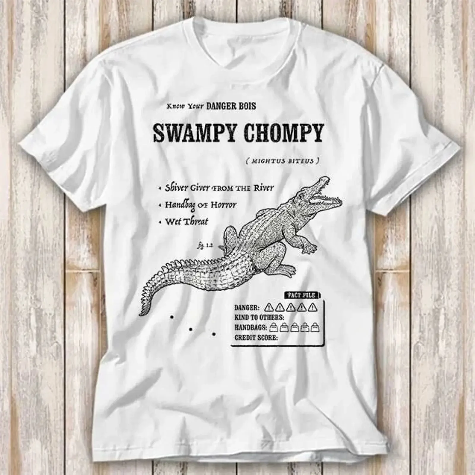 Футболка Swampy Chompy Alligator Australian Bestseller T Shirt Top 3940, винтажная, дизайнерская, с эффектом потертости, дышащая, для повседневной носки