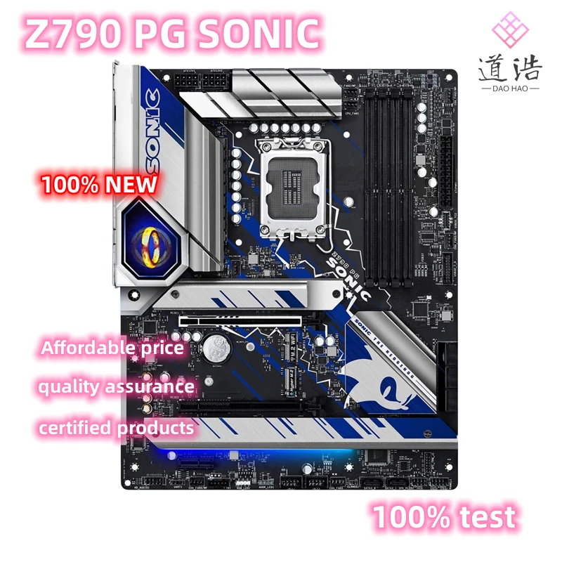 

Материнская плата для Asrock Z790 PG SONIC, 128 ГБ, HDMI DP M.2 LGA 1700 DDR5 ATX Z790, материнская плата 100%, протестирована, полностью работает