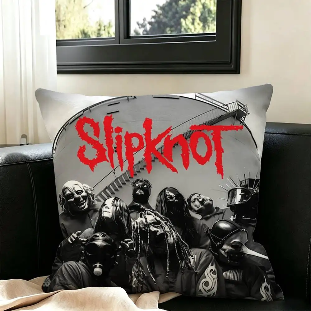 Music Slipknot Joey Jordison  Square Double-Sided printed Pillow Case Bedroom Bedside Pillow Sofa Cushion Cover